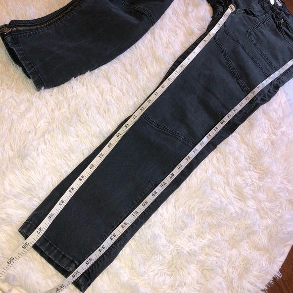 BDG Moto Skinny Ankle Zip Midrise Patch Dark Jeans - Picture 6 of 8